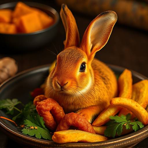A golden brown bunny chow, a hollowed-out loaf of bread filled with Durban curry