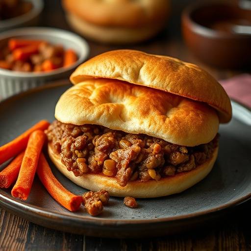 Picture of Vetkoek with Mince, vetkoek stuffed with mince filling